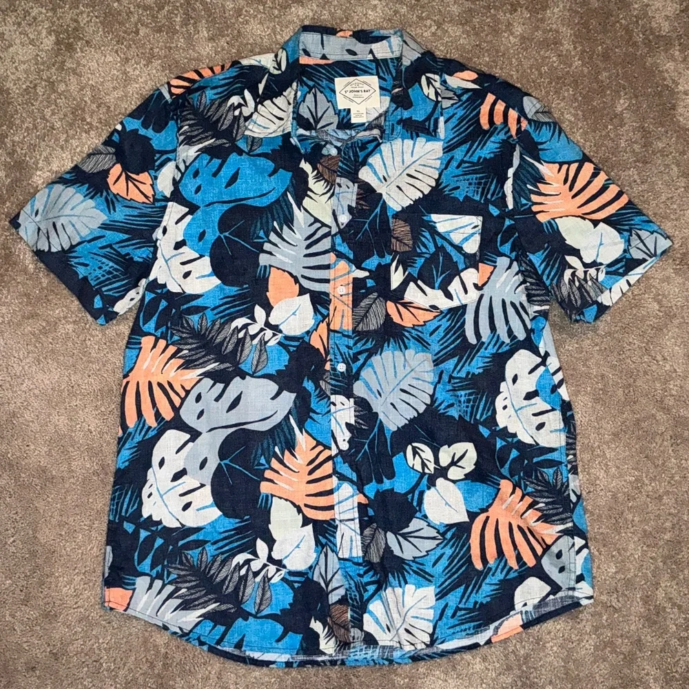 St John’s Bay Button up Hawaii style Shirt LIKE NEW Men’s XL - Picture 1 of 3